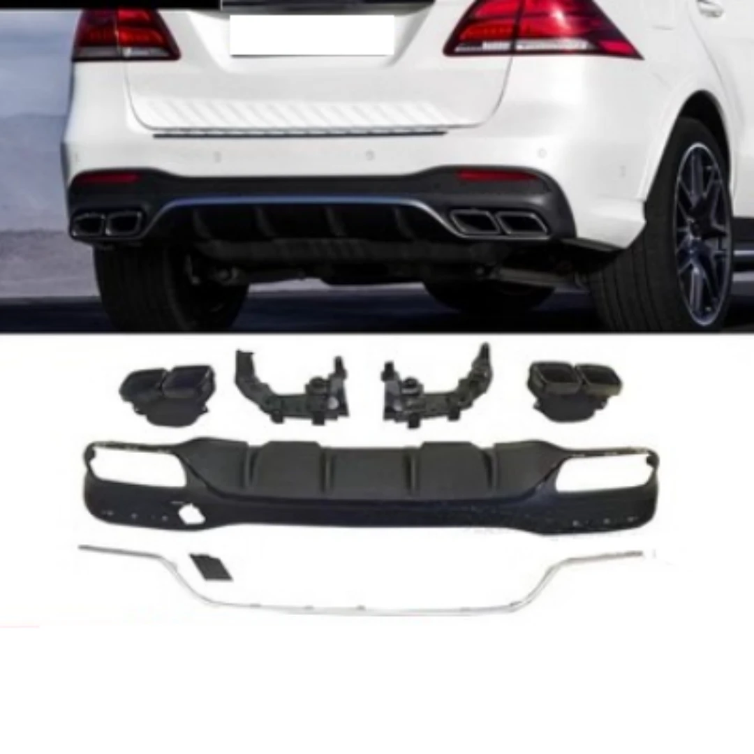 

For Mercedes-Benz GLE-class W166 2015-19 Modified GLE63 AMG Style Rear Lip Shovel Tail Throat Trim Assembly Auto Accessories