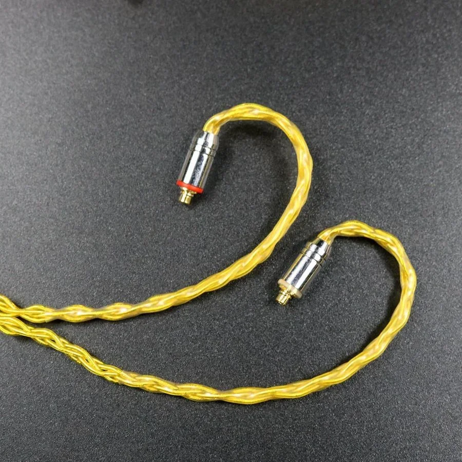 Mới 8 Sợi Vàng Đơn Tinh Thể Đồng Mạ Bạc A2DC MMCX IE80 0.78pin IM QDC Tai Nghe TFZ Độ Trung Thực Cao Tai Nghe Bản Nâng Cấp dây Cáp