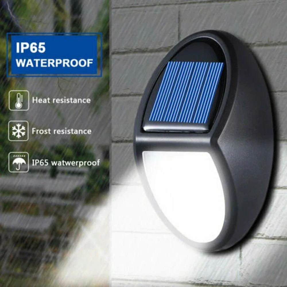 LED Solar Wall Light Outdoor IP65 Waterproof Wall Lamp Heat Resistant LED Wall Lights Sconce Solar Light for Yard Garden Hallway