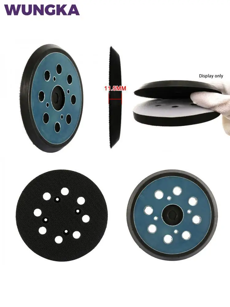 5 Inch 8 Holes 125mm Hook Loop Sanding Backing Pad Electric Makita Orbital Sander Disk Discs Porter Cable Backup Stick On