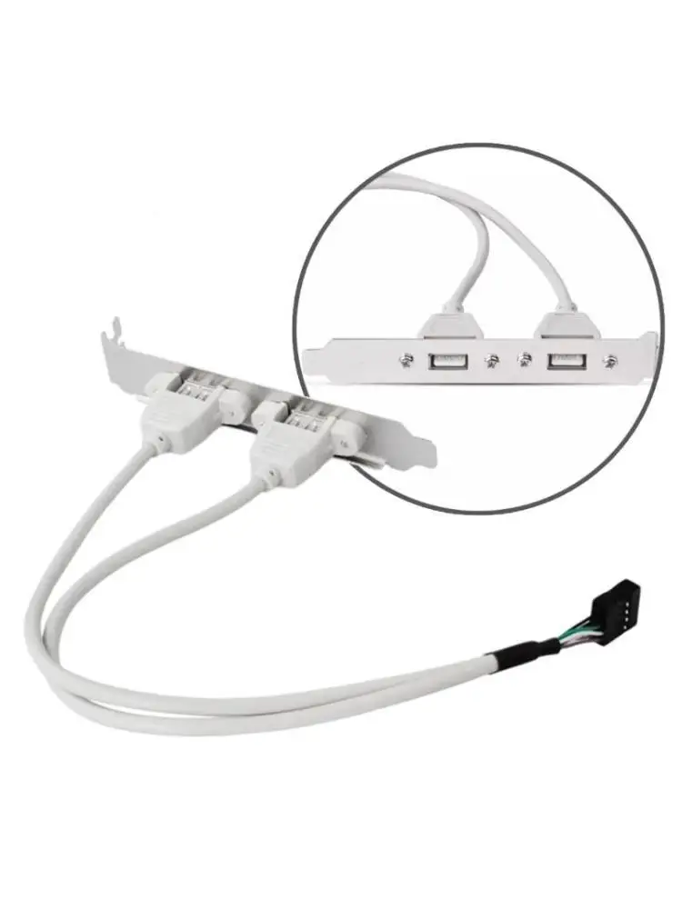 652F da 9pin a USB 2.0 Cavo estensione della porta 2 per schede madri per computer