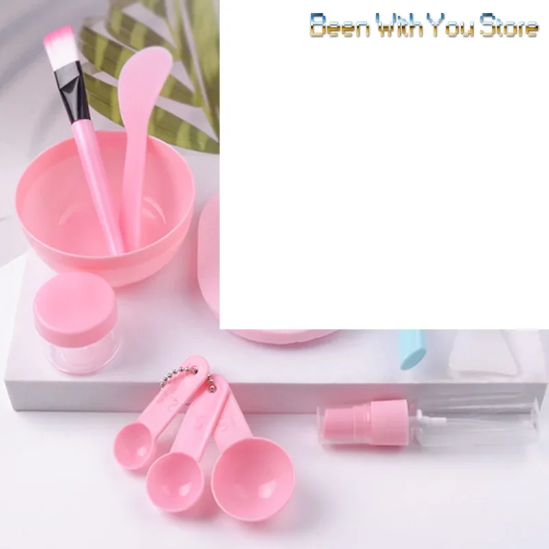 Juego de cuencos para máscara Facial, color rosa y verde, herramientas de belleza, botellas con cepillo, kits de herramientas para el cuidado de la piel, 9/11 Uds.