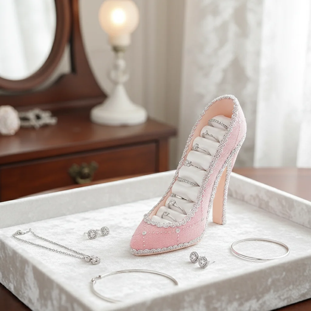 

Jewelry Display Stand High-Heel Design for Earrings Rings Storage Home Decor