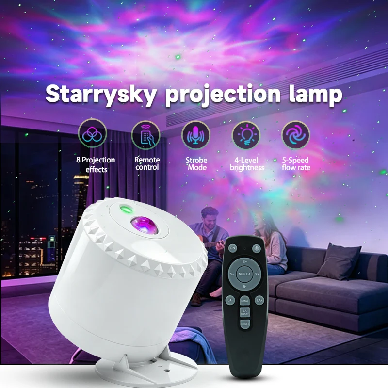 Galaxy Starry Sky Projector Lamp, Portable USB Romantic Nebula Atmosphere Night Light, Star Projection Lamp for Gift