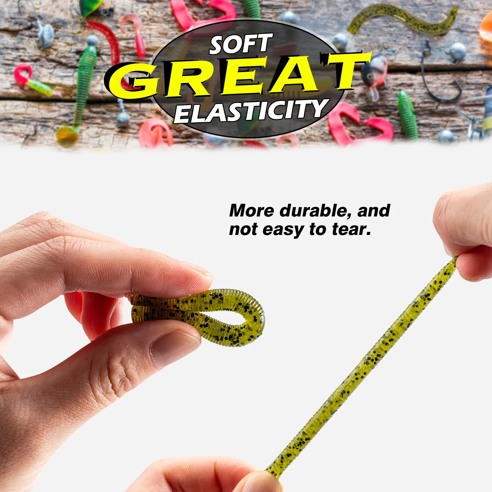 Goture 50pcs/lot Earthworm Baits 3in 4in Slow SinkingTrout Worm Soft Lures Freshwater Artificial Fishing Soft Lures Wobblers