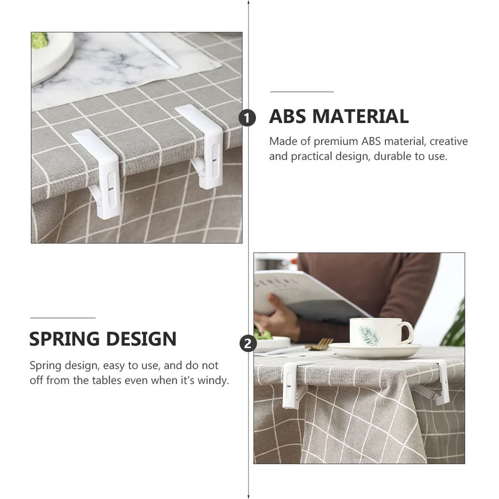 

4pcs Tablecloth Clips Adjustable Spring Design Table Cover Clamp For Home Restaurant Wedding Party Picnic Buffet Tablecloth