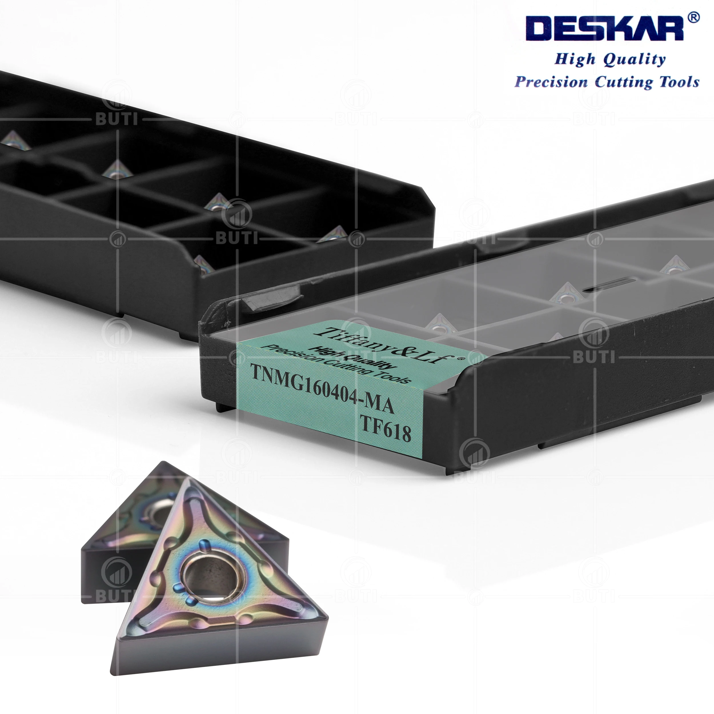 Imagem -02 - Deskar 100 Original Tnmg160404 Tnmg160408 ma ms Tf618 Torno Cortador Ferramenta de Corte Inserções de Aço Temperado Cnc Ferramentas Torneamento Lâminas