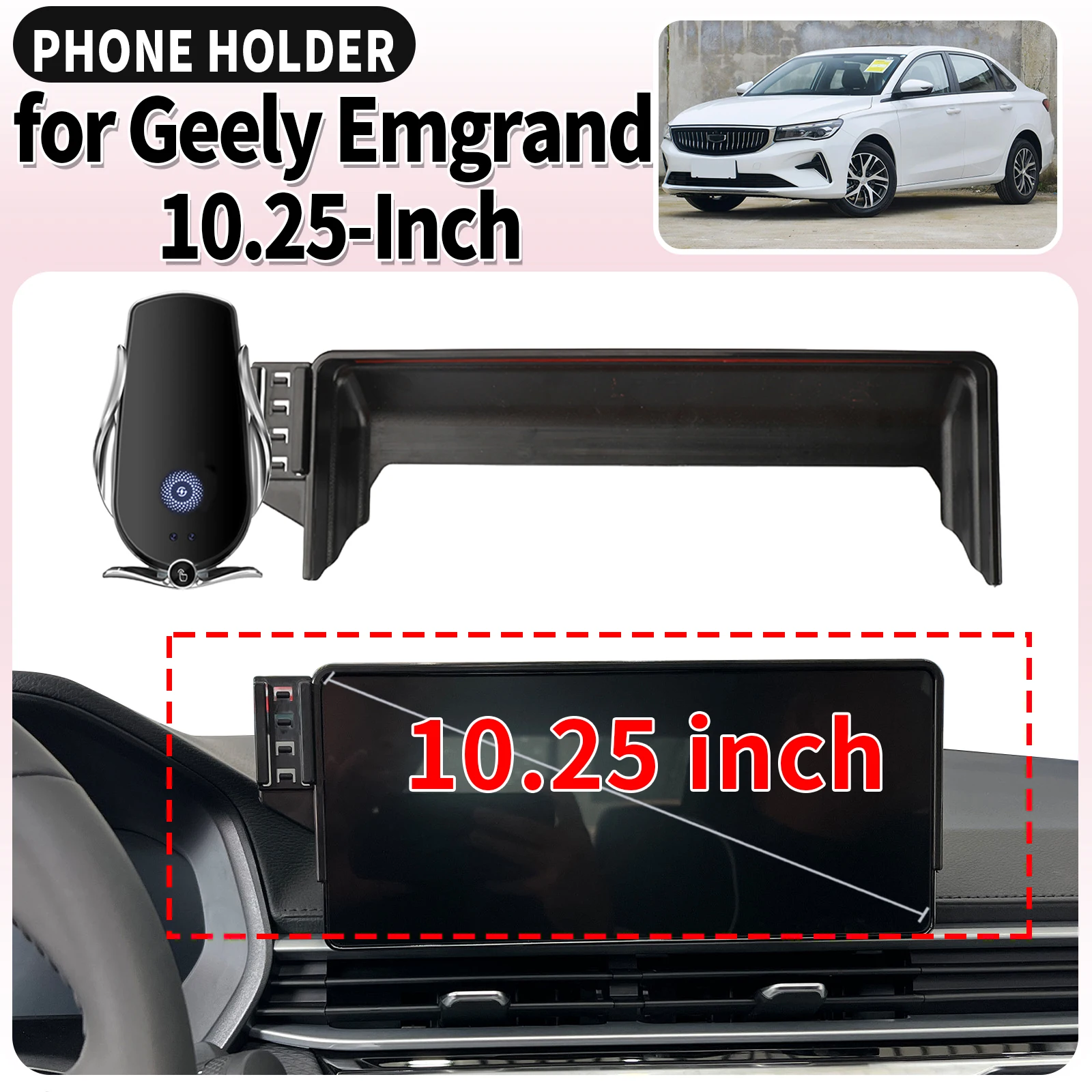 

fit for Geely Emgrand 10.25-Inch Screen Base Mount Phone Holder Dedicated Clip-On Navigation Bracket Car​​ accessoires