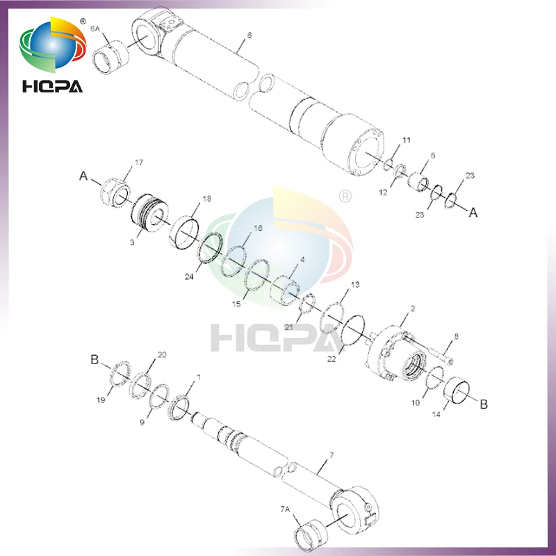 

CA2605322 260-5322 2605322 ARM CYLINDER SEAL KIT FOR CAT WHEELED EXCAVATOR M313C M313D M315D2