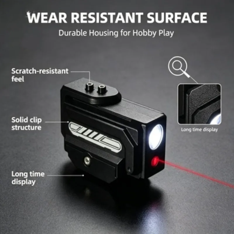 Portable 2-in-1 Dual Light Under Barrel Lamp Clip for Long Gun Simulation Model Birthday Gift Decor Gear