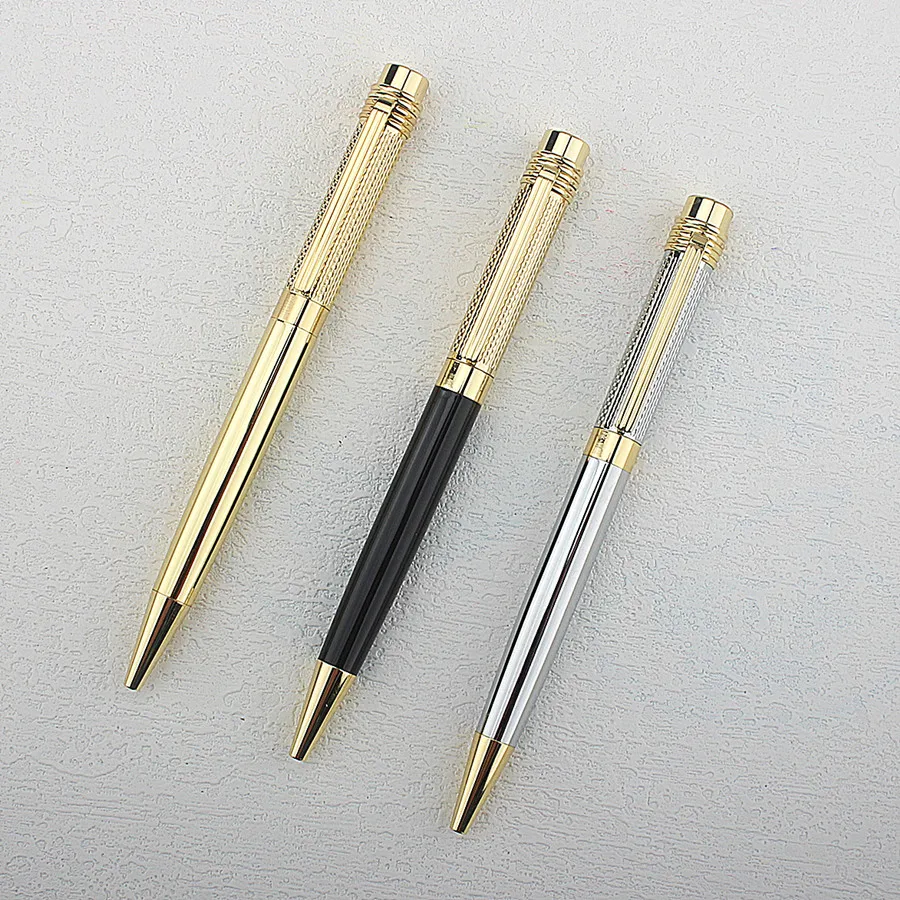 luxury pen 163 Smooth gold Silver Black office Ballpoint pen New student School Stationery Supplies pens for writing