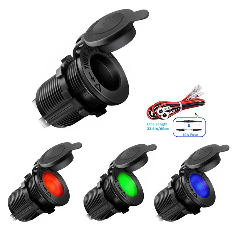 

12 В-24 В автомобильный прикуриватель водостойкий авто лодка мотоцикл трактор розетка розетка для автомобильных аксессуаров