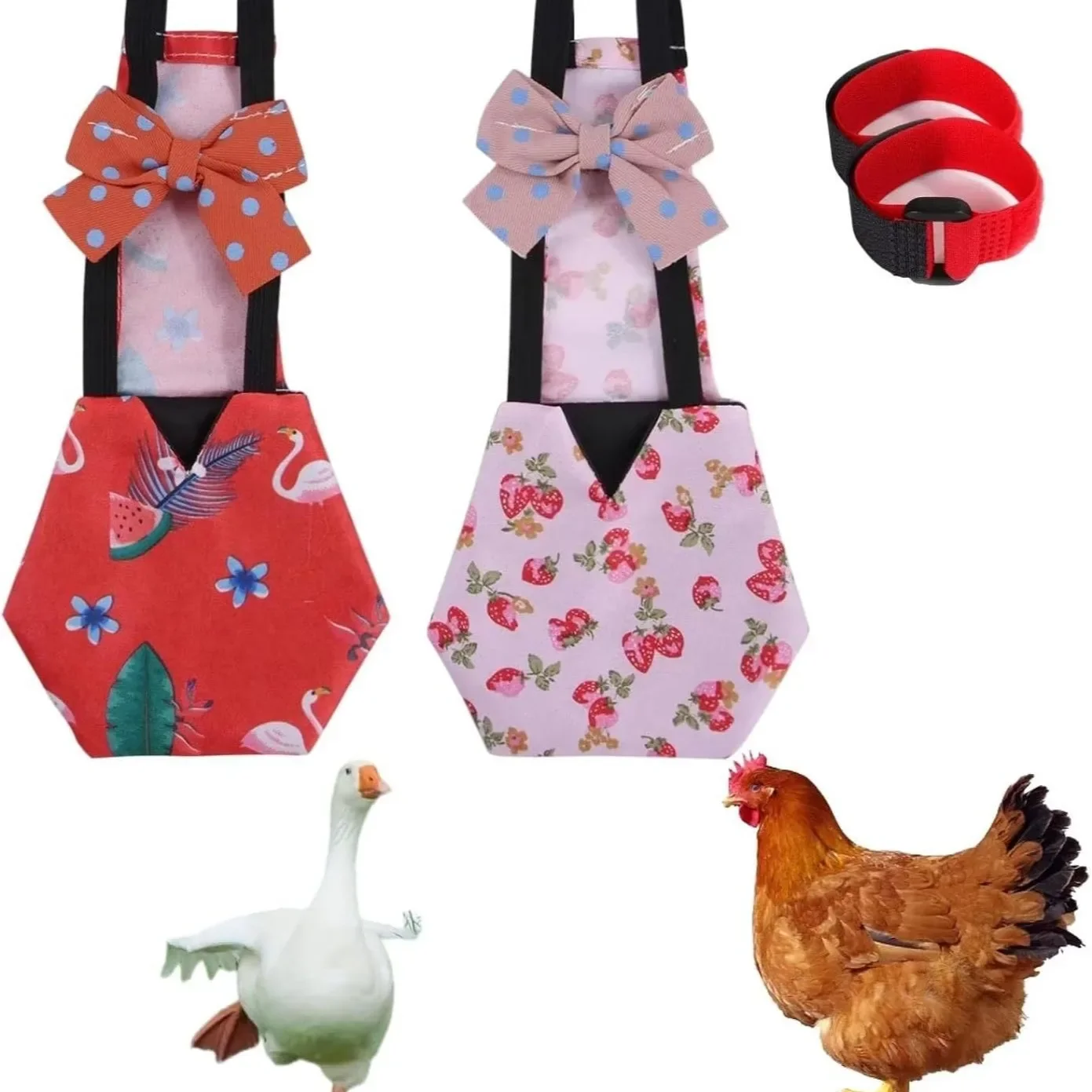 Suministros para mascotas, pañales de pato, trajes de vuelo de ganso, pantalones fisiológicos de pollo bonito, pañal lavable con banda elástica,