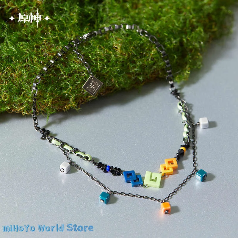 

[Официальное] Ожерелье Kinich MiHoYo Original Genshin Impact Kinich Theme Impression Serie Двухслойное короткое ожерелье Косплей