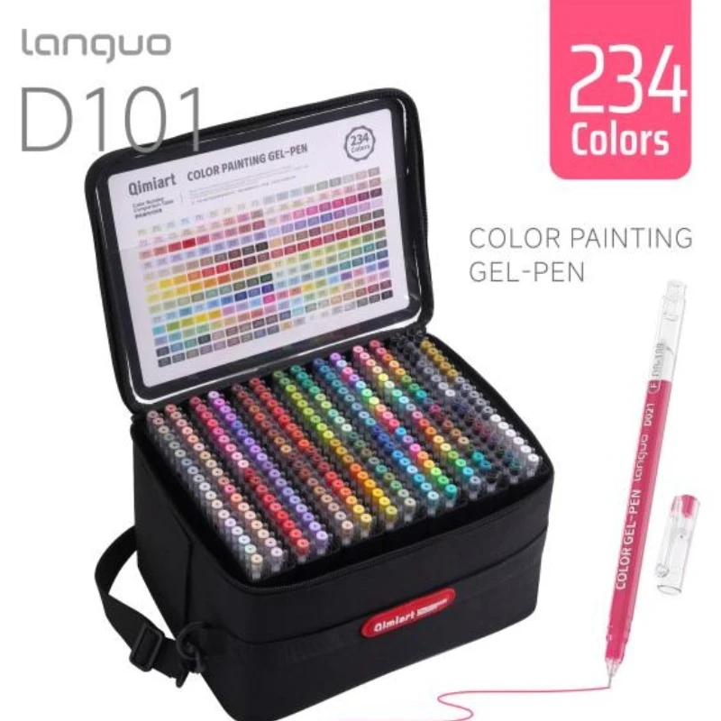 Languo 234colors/252 PCS Multi-Color Handbook Pen Morandi Color 0.6mm Gel Pen Marker Pens Set Stationery Office School Supplies