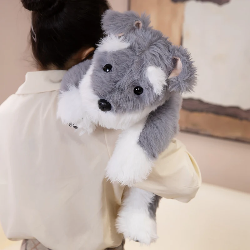 Cartoon Schnauzer Hond Knuffel Schattige Knuffels Mollige Puppy Pop Meisjes Knuffel Kussen Anime Zachte Sofa Kussen Room Decor Geschenken