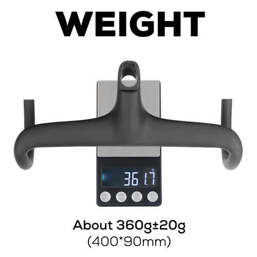 Imagen 2 del producto Cable interno de fibra de carbono para bicicleta de carretera T4 ULTRA, cabina de manillar de bicicleta integrada para 360mm-380mm con espaciadores de montaje