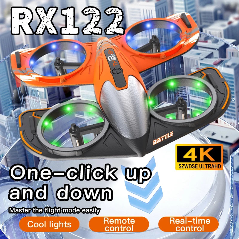 

NEW RX122 MAX Screen Control HD Camera Drone One click rotation/rolling LED lamp Three speed regulation RC Drone Children's Toys