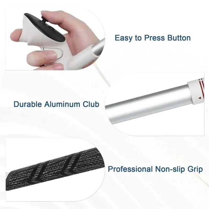 AA08-VR 핸들 컨트롤러 메타 퀘스트 3/3S용 골프 클럽 부착물 테니스 라켓 부착 베이스 야구 카약 게임 액세서리