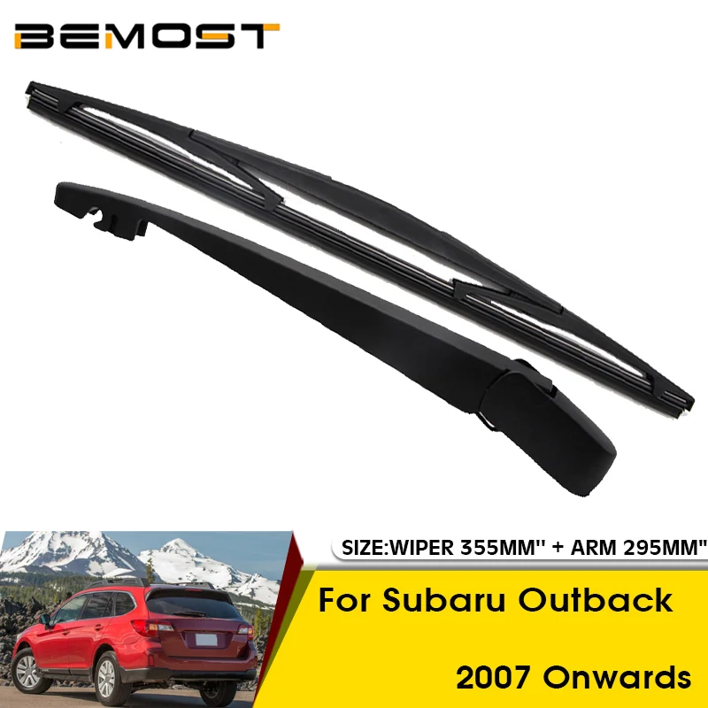 Car Wiper Blade For Subaru Outback 2007 Onwards Rear Back Windshield Windscreen Rear Wiper 355mm+Arm 295mm Car Accessories