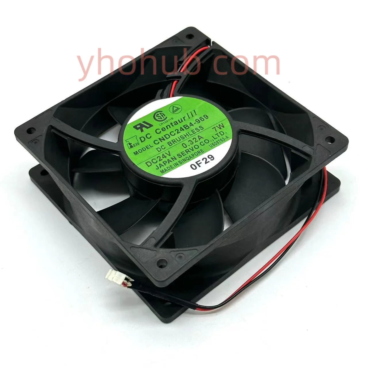 

Servo CNDC24B4-969 Server Cooling Fan DC 24V 0.32A 120x120x38mm 2-Wire