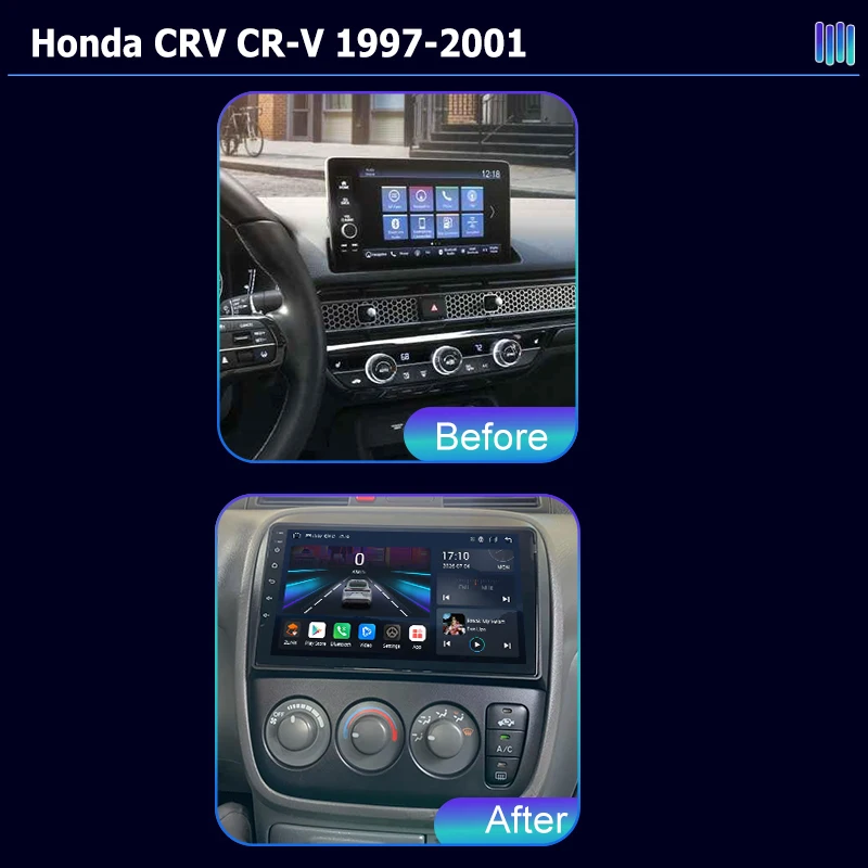 AI VOICE roadivox Android car radio for Honda CRV CR-V 1997 2001  stereo GPS Navigation video Multimedia Player tape recorder