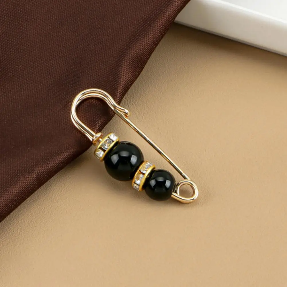Apparel Metal Clips 2pcs Faux Pearl Waist Tightener Pins Reusable No-sew Waistband Cinchers for Loose Jeans Skirts Adjustable
