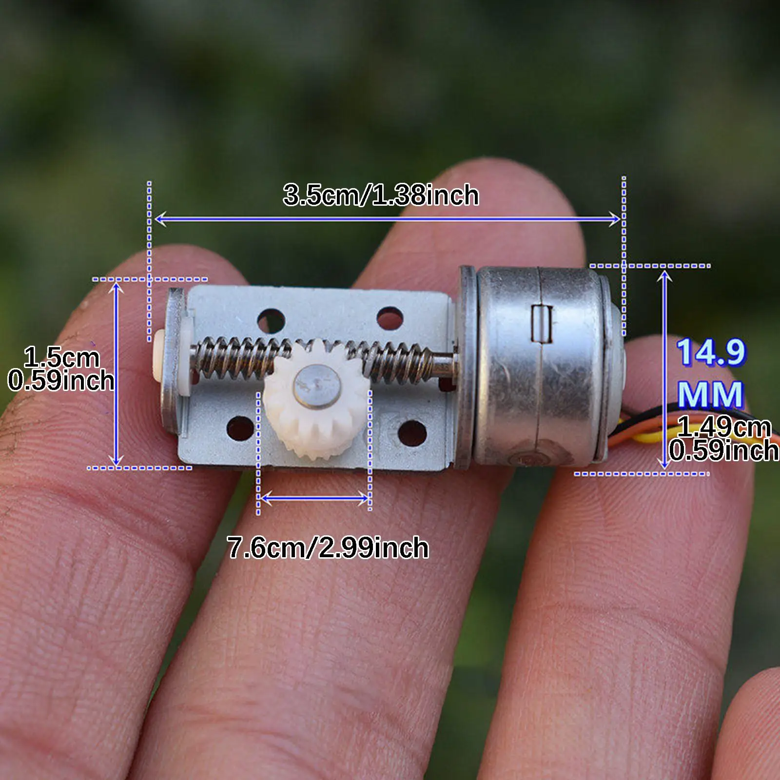 Mini Stepper Motor Compact Size Geared DC Motor Metal Silver Spare Parts for DIY and Robotics