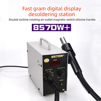 QUICK 857DW+ 850W Adjustable Hot Air Gun Soldering Station Heater Helical Wind Air Gun SMD Rework Station