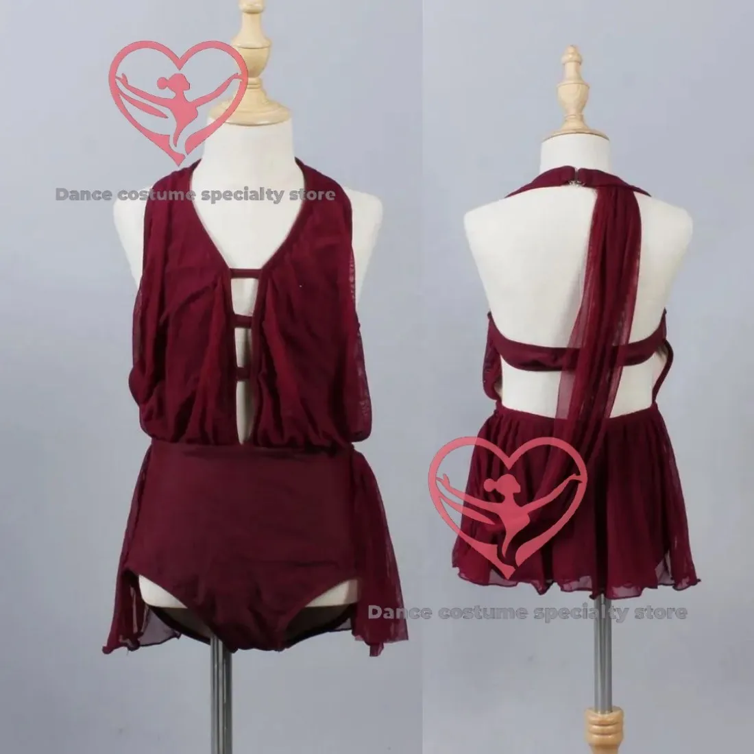 

Женщина бордового цвета в комбинезоне, практический танец на сцене, лирический танцевальный костюм.