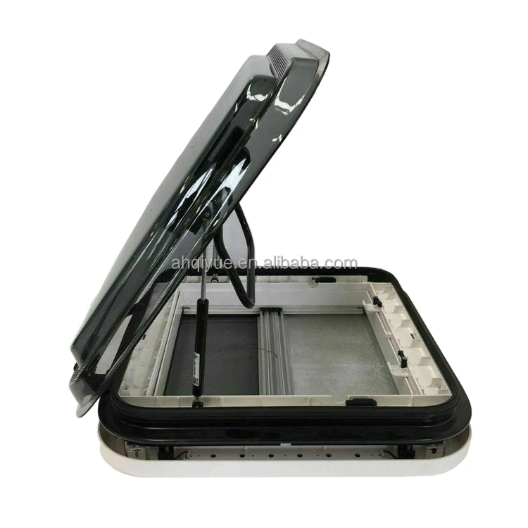 

Intelligent Library High Quality RV Accessories Caravan Roof Window Skylight With LED Light Aluminum Sunroof Window