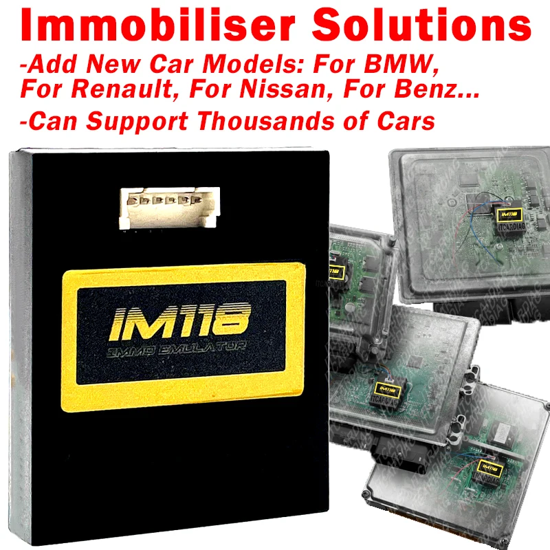 Immobilizer IM118 Emulator Emulador IMMO OFF PK OF96 OF110 K-LINE CANBUS Car Tester Tacho tester ESL ELV Seat occupancy solution