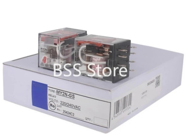 MY2N-GS MY4N-GS DC12V DC24V AC24V AC110V AC220V Small Intermediate Relay Module Sensor