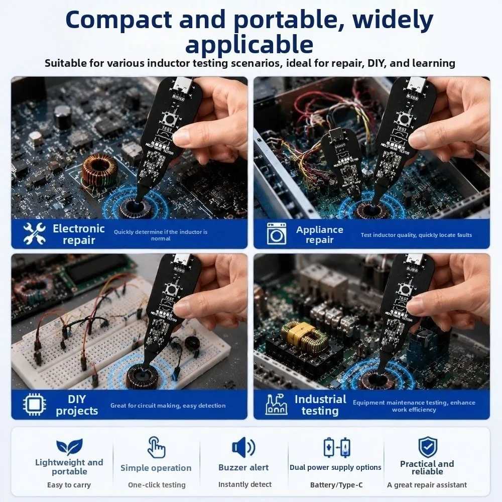 High Accuracy Motherboard Coil Tester Strong Stability Quick Investigation Electromagnetic Induction Tester Easy To Use