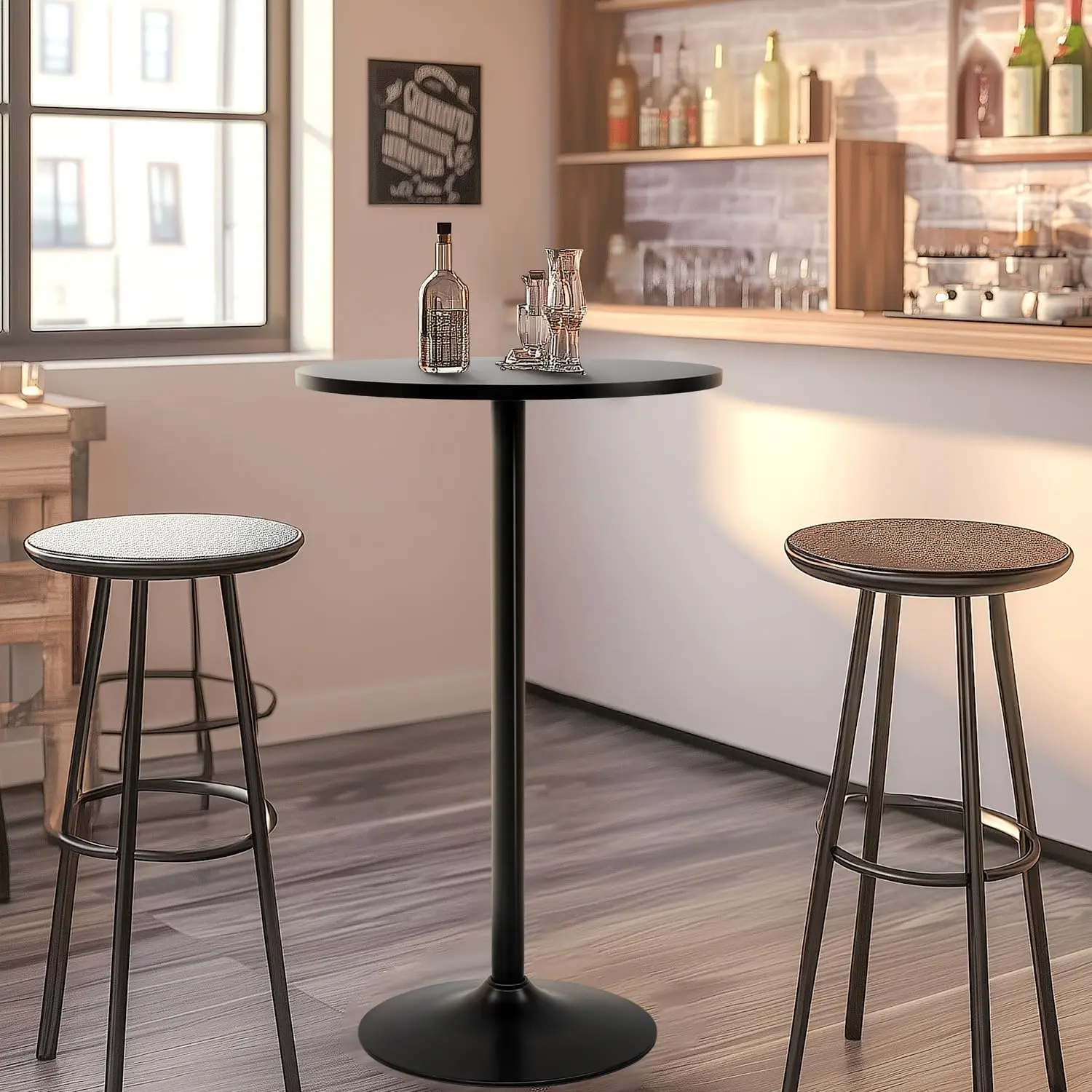 Table 40 Inch Height Cocktail Table Round Bistro Bar Table for Home and Kitchen Dining