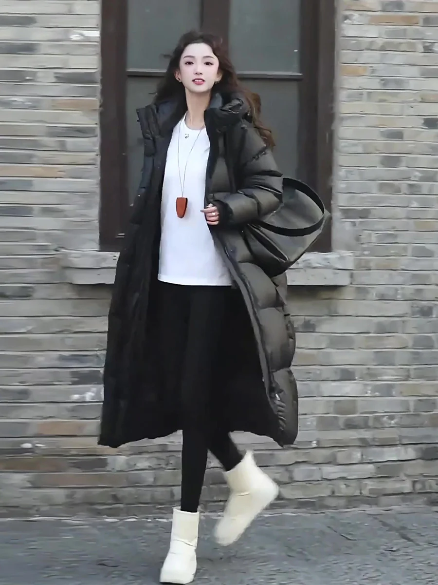 Nueva llegada de invierno abrigo largo blanco Du down Jaet para mujer Ultra resistente al frío Casual Sle cremallera ket diseño Ci ocio