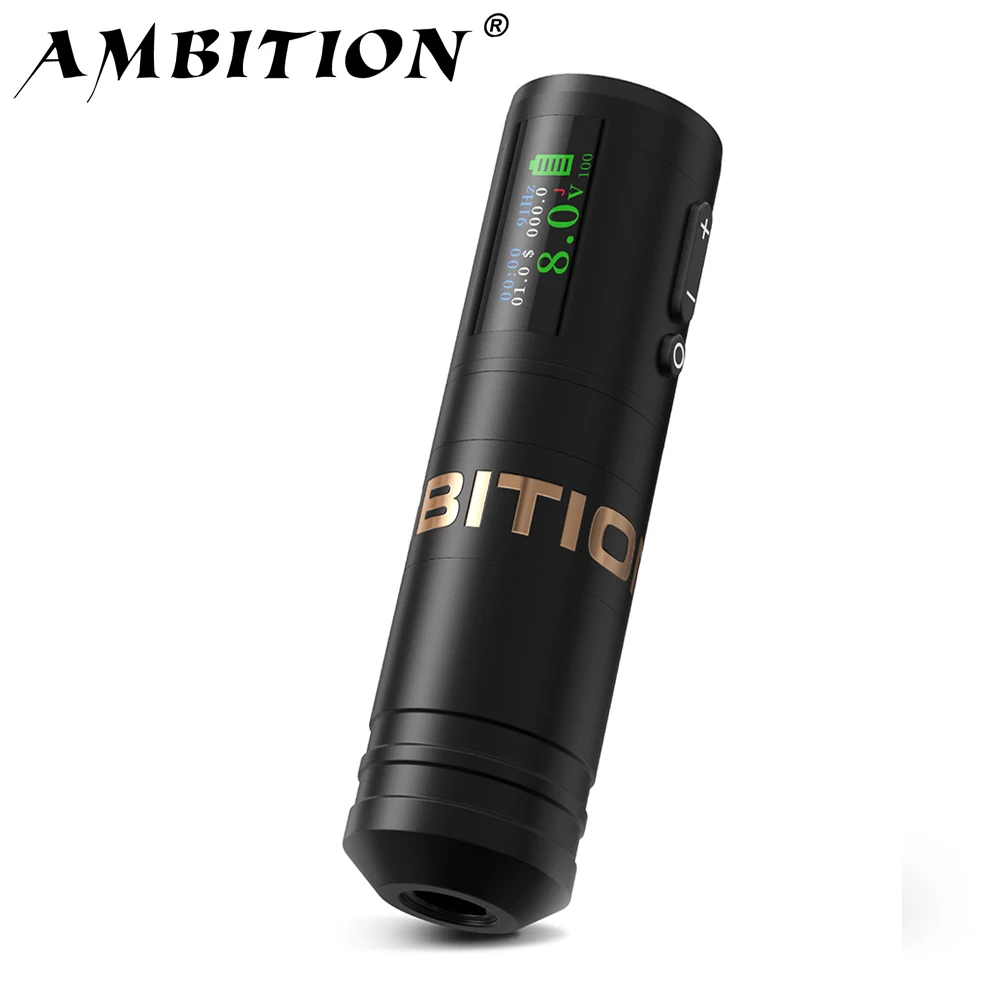 Ambition Ninja 2.0 2024 Wireless Tattoo Machine Pen Latest Bent Rod 3.5mm Stroke Billing Battery Coreless Motor Tattoo Art