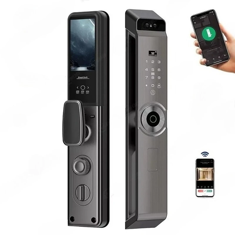

Automatic Electronic Fingerprint Biometric Lock WIFI Smart Lock 3D Face Recognition Digital Door Lock With Camera