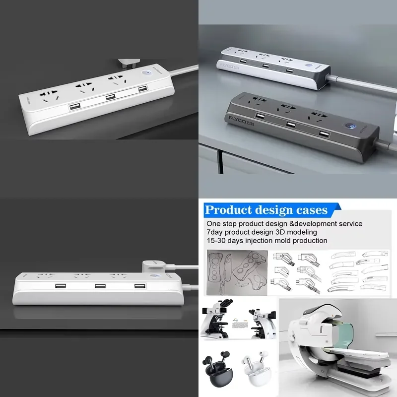 Custom Industrial Design Multi Functional Power Strip Production Processing Service Product Design and Development Services