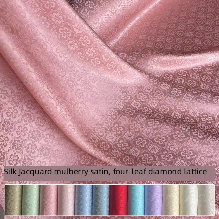 

Четырехлистный жаккардовый шелковый атлас Sambu с бриллиантами для нового ципао, ханьфу и традиционной одежды в китайском стиле