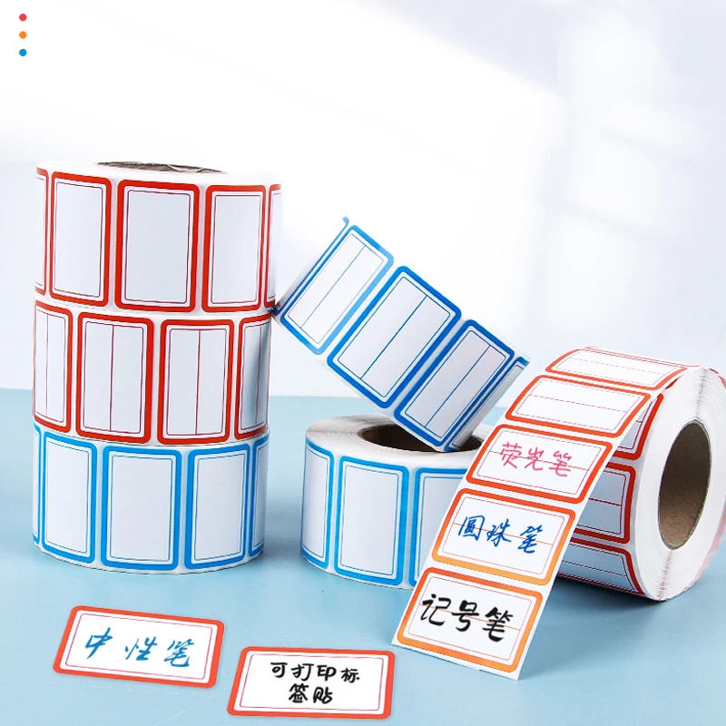 1000pcs/roll Handwritten Self-adhesive Label Paper Self-adhesive Label Name Commodity Price Category Note Sticker