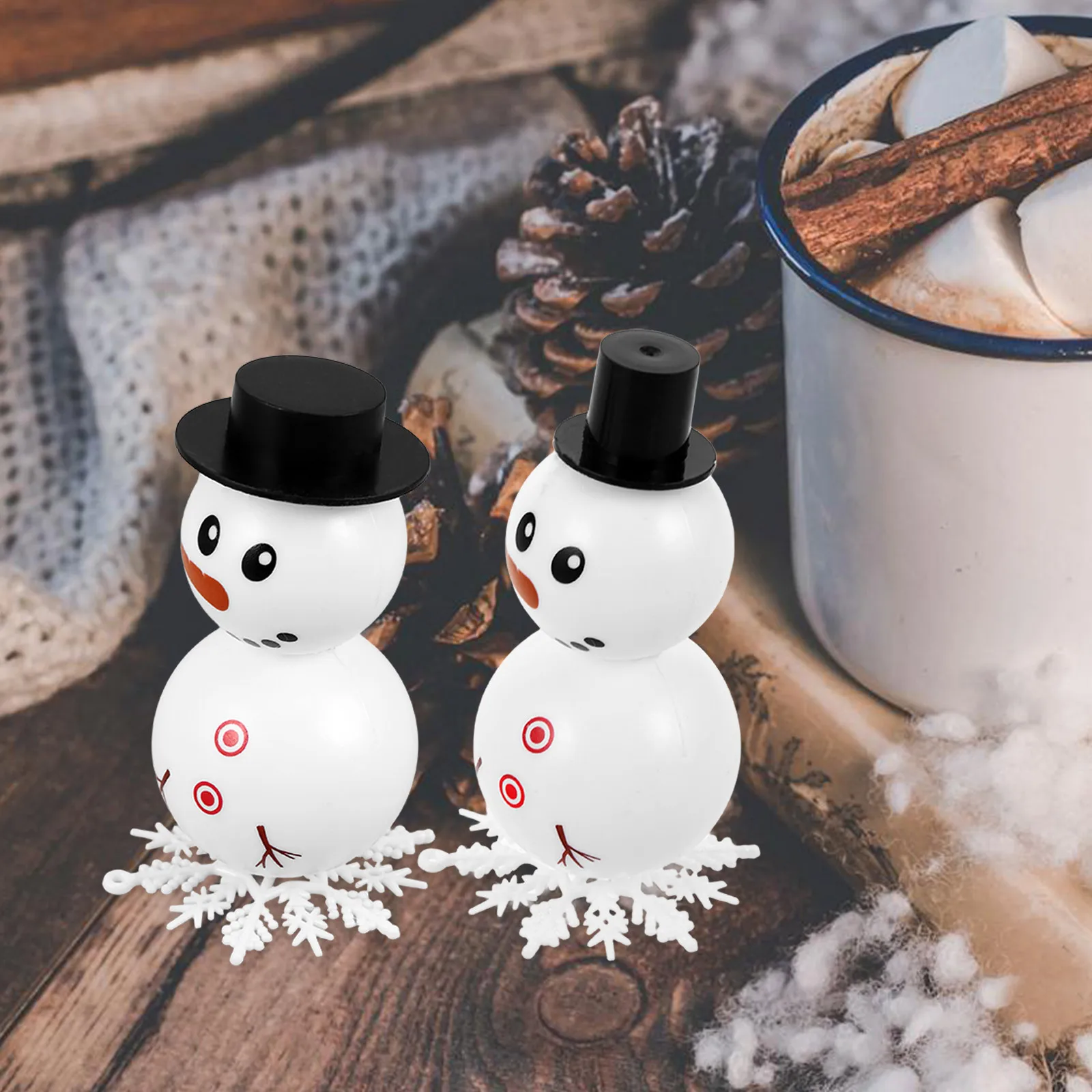 

1Set DIY Snowman Scene Accessories Christmas Miniature Snowman Sleigh Tree Xmas Party Winter Decor Creative Craft Kit