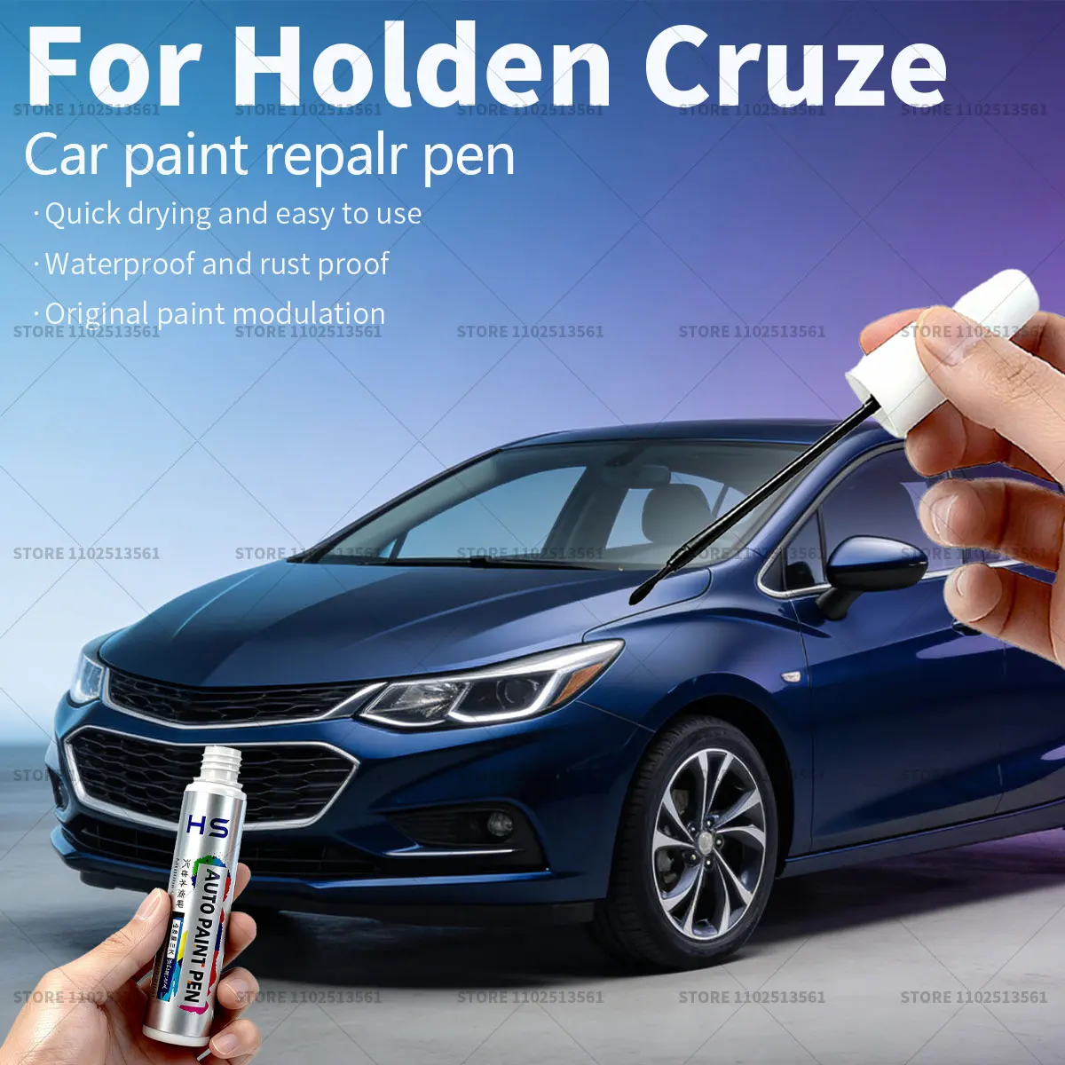 For Holden Cruze Car Paint Repair Pen Paint Scratch Repair Accessories Heron White Jungle Green Silver Perfect Blue Black Red