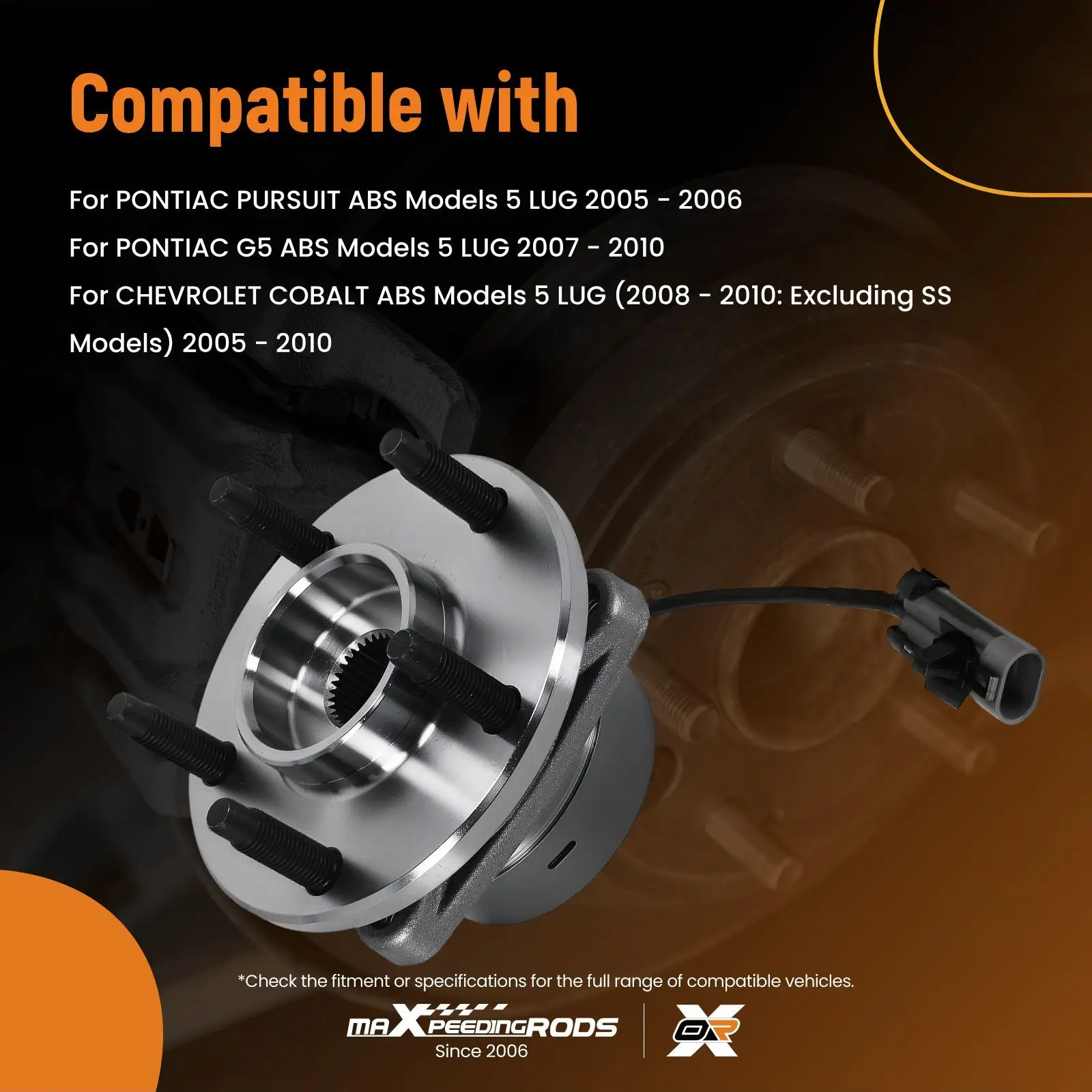 Front Left Right Wheel Bearing Hub for Saturn Ion 2004-2007 513206 H513206