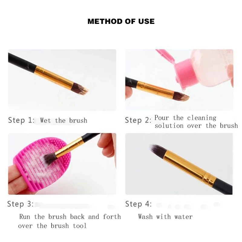 Makeup Brushes Cleaner 1pcs Silicone Pad Mat Cosmetic Eyebrow Brush Cleaning Tools Makeup Brush Scrubber Board Cleaner Tools