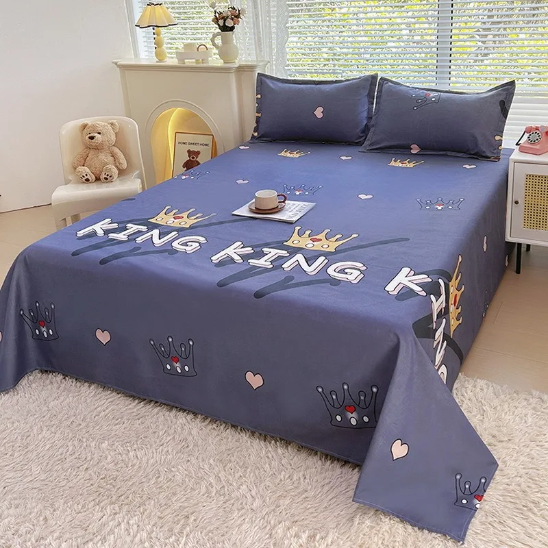 Solid Color Flannel 3 Piece Sheet Set Washed Cotton Single Dorm Bedding All Season Lightweight Cozy