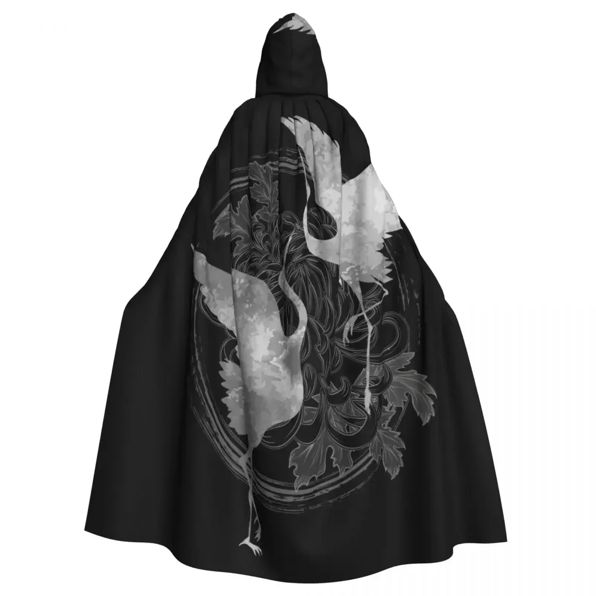 

Fashion Night Wear Suitable For Both Men And Women 1101775499-Chrysanthemum Crane Adult Cloak Cape Hooded Medieval Costume Witch