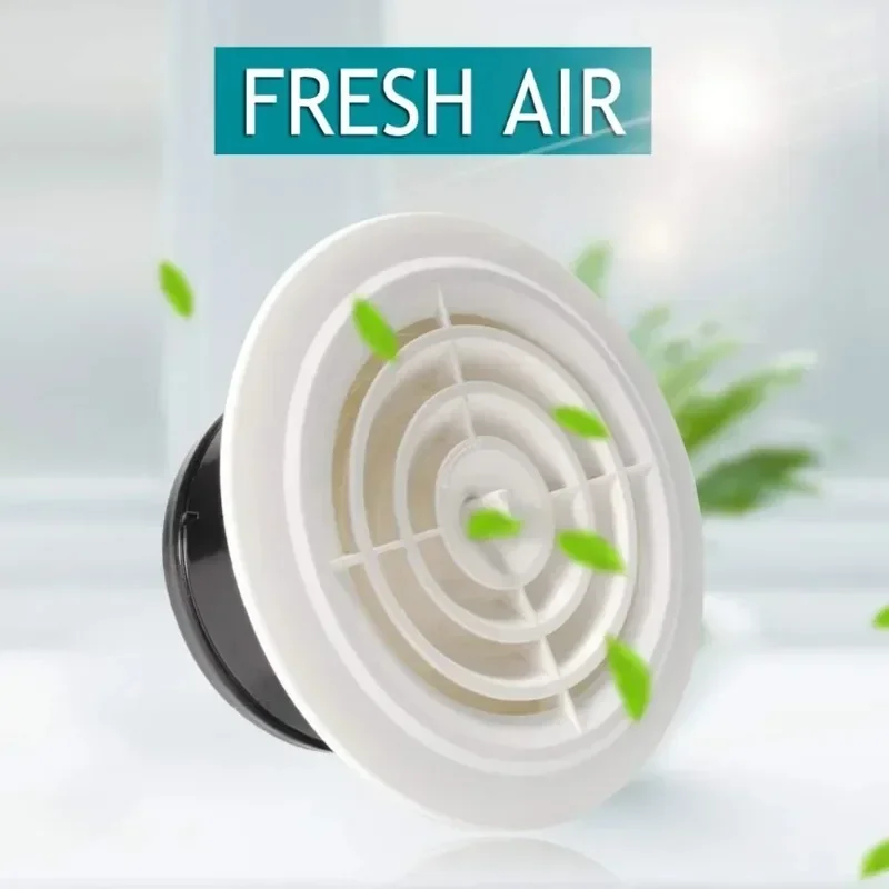 Round Air Vent Louver Grille Cover Outlet Adjustable Exhaust Vent Ducting Ventilation Grilles 75/100/125/150mm Air Vent Cover