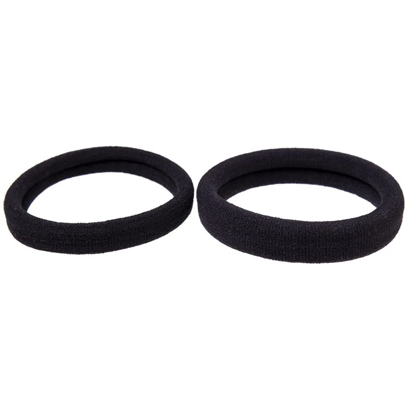 

(20 Thick Black Hair Loops)-Elastic Hair Band, No Crease, Elastic Large Cotton Elastic, No Trace Ponytail Holder