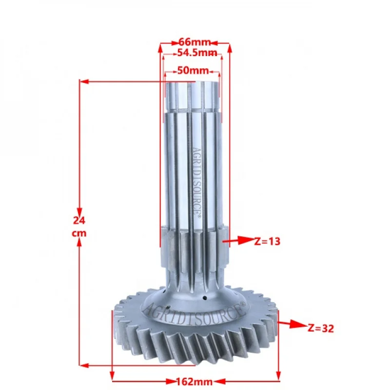 for lovol part tractor Number TD2S37206001735 Gear shaft with variable speed normally engaged passive gear